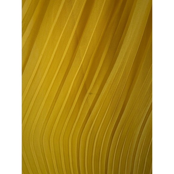 Torrid Yellow Pleated Dress Gown Maxi Long Pullover Sleeveless Scoop Women Large - Picture 5 of 16